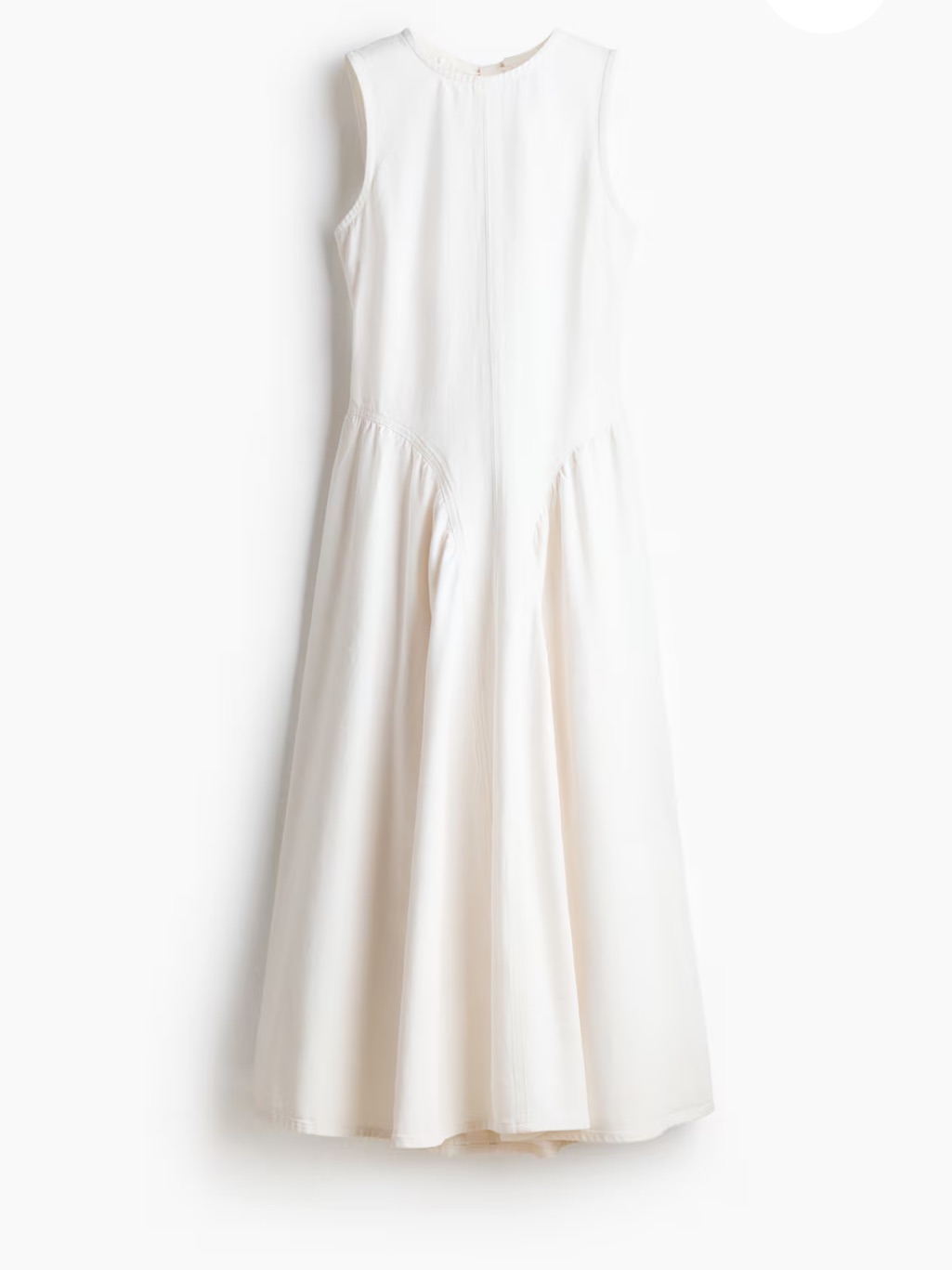 Open-Back Cotton Denim Dress